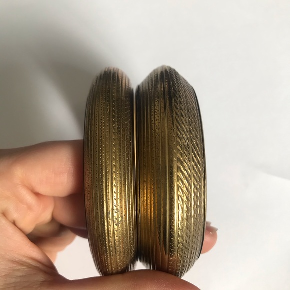 2pc Vintage Brass Bangles Bracelet - Picture 10 of 12